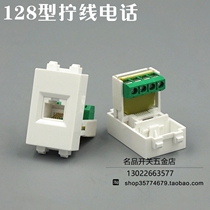 Type 128 RJ11 Phone module with protective door with telephone ID Configurable switch panel ground plug