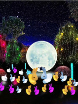 Luminous rabbit lamp Mid-Autumn Festival Moon rabbit Jade Rabbit light LED colorful moon rabbit outdoor activities decoration props lawn light