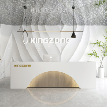 Simple modern company beauty salon front desk reception desk clothing shop barber shop light luxury commercial bar cashier