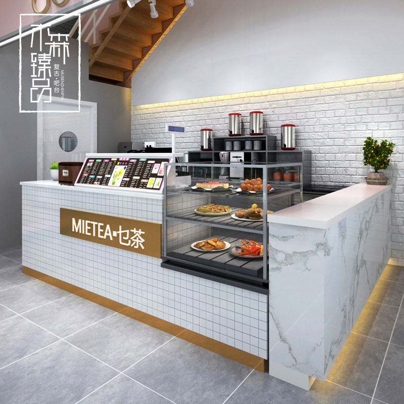 Clothing store cash register counter cabinet simple modern shop small bar beauty salon front desk milk tea shop bar corner