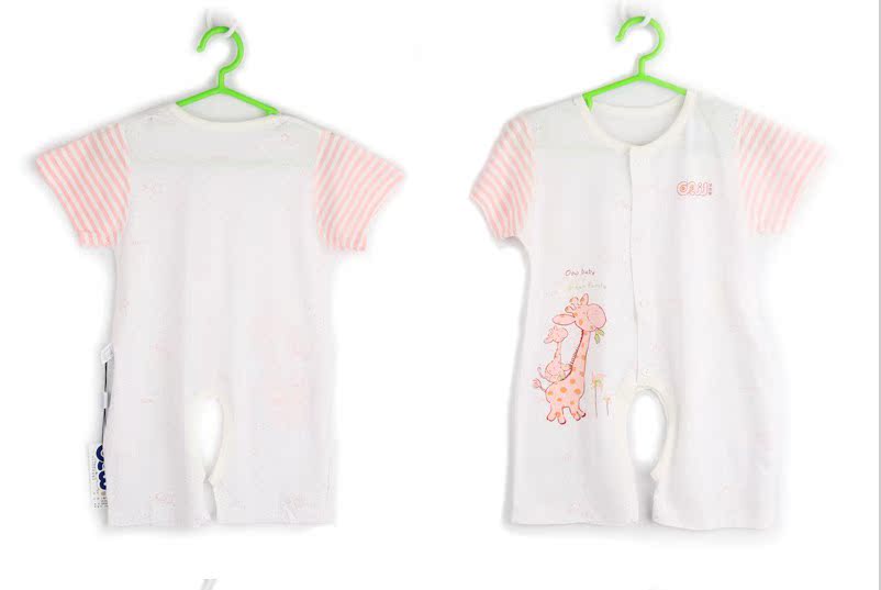 噢噢 屋 trẻ sơ sinh nam và nữ bé mùa hè romper bé onesies mở và đóng quần áo voan