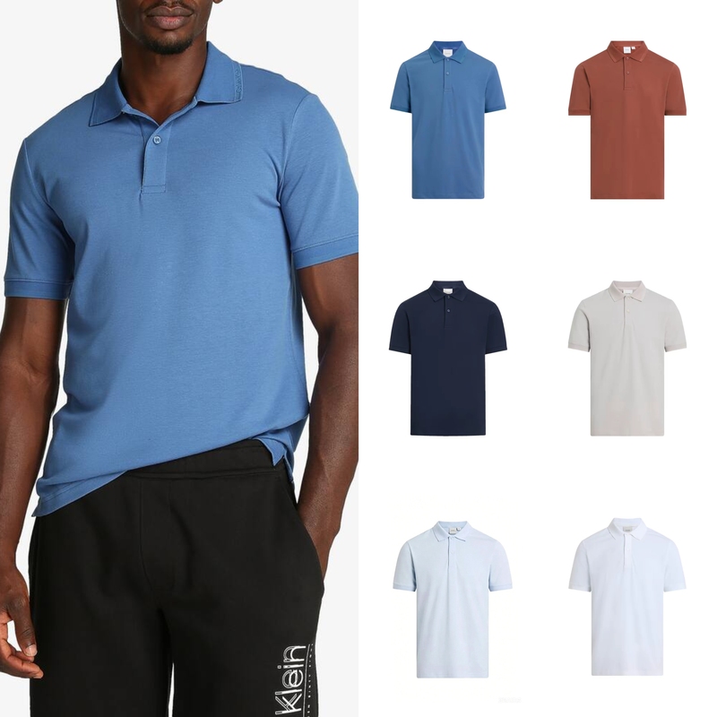 Ck Prices Are Reduced! Authentic Ck Jeans Summer Unisex Commuter Casual Quick-Drying Polo Shirt with a Collar and Short Sleeves