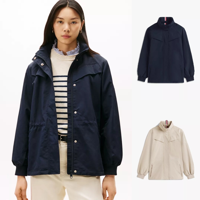 Intellectual Beauty! Authentic Tommy 25 Women's Spring and Autumn Packable Hooded Trench Coat, Windproof and Rainproof Jacket Intellectual Beauty! Authentic Tommy 25 Women's Spring and Autumn Packable Hooded Trench Coat, Windproof and Rainproof Jacket