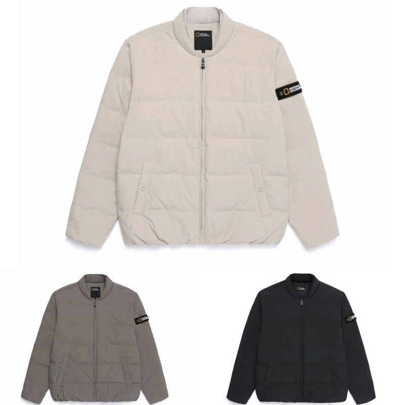 Authentic National Geographic Ng25 New Men's and Women's Windproof and Waterproof Solid Color Double-Layer Stand-Up Collar down Jacket Jacket