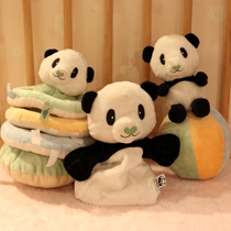 WWF World Wide Fund for WWF logo Giant Panda Three Layers Cascade Rocking Bell Doll Hand Puppet