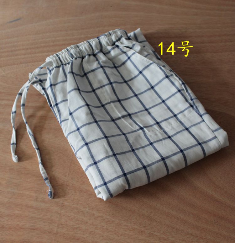 New đồ ngủ nam cotton mùa xuân và mùa thu gạc nhà phần dài mùa hè phần mỏng bông giản dị điều hòa không khí nhà lỏng