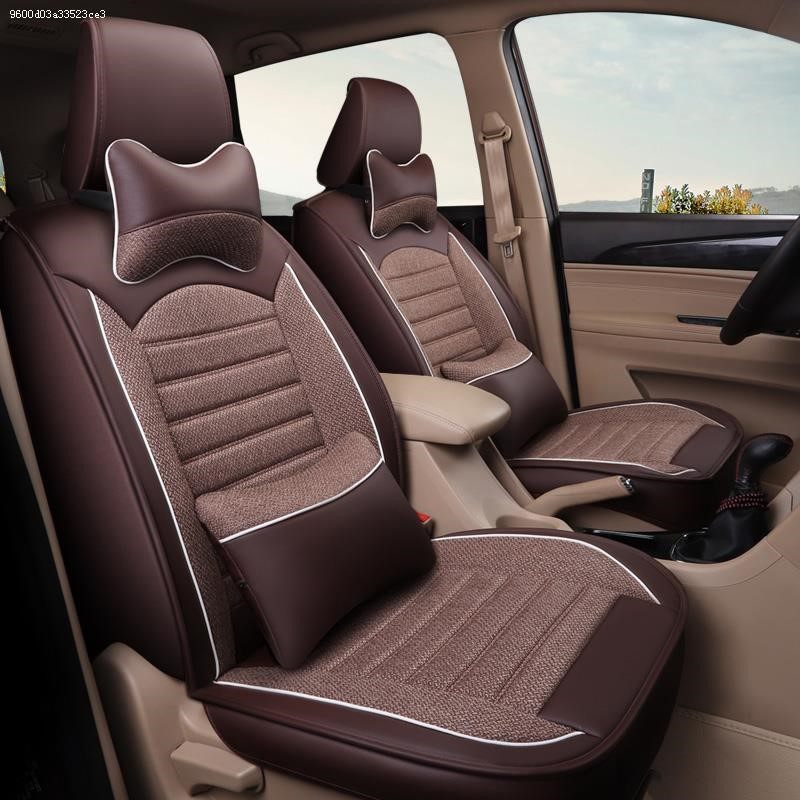 Applicable leather truck cushion Dongfeng Nissan sharp Kijiang Suzuka Elegant Linen Full Bag Car Seat Cover All Season Universal
