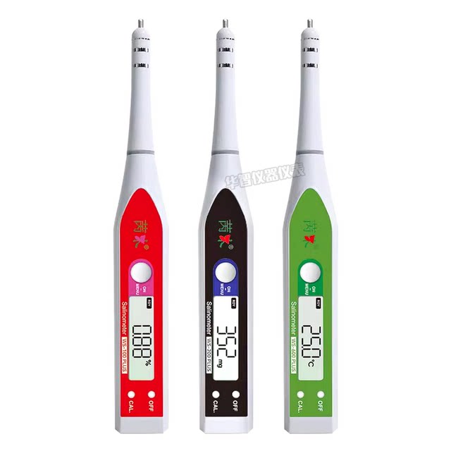 Digital Salinity Meter Ws200 High-Precision Salt Meter Seawater Salinity Meter Aquaculture Brine Brine Soup Salinity Detection