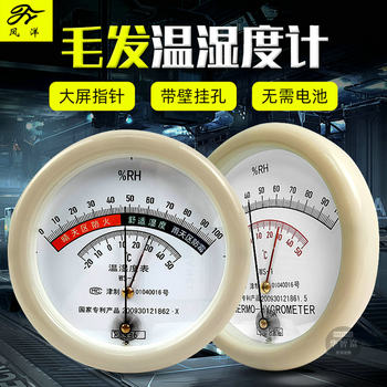 Tianjin Fengyang Hair Humidity and Temperature Meter Ws-1 Type Dry and Wet Thermometer Pointer Indoor Environment Temperature and Humidity Detection