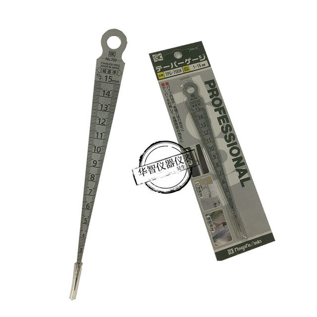 Japanese Sk Feeler Gauge 700S Steel Ruler Plus Gap Ruler Integrated 1-15mm Feeler Gauge Oblique Gauge