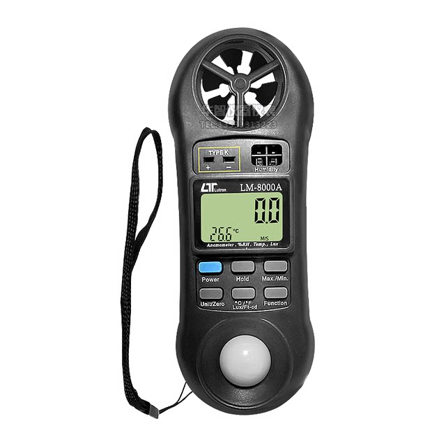 Authentic Taiwan Luchang Lm-8000A Wind Speed Tester | Humidity | Light Intensity Lm8000A Four-In-One Detector
