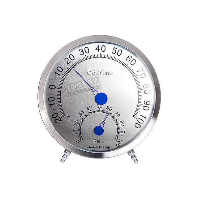 Oudashi Th602/Th600B Temperature and Humidity Meter Indoor and Outdoor Stainless Steel Household Restaurant Factory Warehouse Thermometer