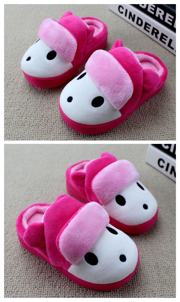 Pantoufles enfants en suède pour hiver - semelle caoutchouc - Ref 1036183 Image 16