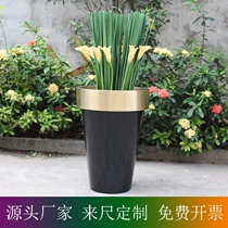 Bright Black Stainless Steel Flower Pot Round Bush Flower Art Rental Pendulum Toasted Flowers Barrel Square Flower Bowl WARHEAD