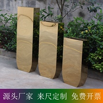 Showroom showcasing stainless steel flowerpots arched trekking basins Titanium Gold Anomalous Flower Bowl Mall Floral Furnishing customised