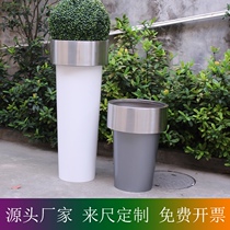 Sub Warhead Stainless Steel Flower Pot Outdoor Combination Customized Indoor Flower Bowl Car 4S Exhibition Hall Sales Office