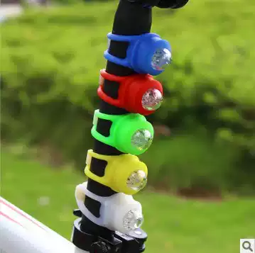 Mountain bike colorful frog light bicycle night warning light silicone sticker light tail light decorative light spoke Light