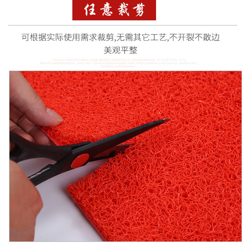 Can cut the silk ring carpet ground mat to the door entrance door Entrance Hall Room Door Mat Thickened Anti Slip Pvc Foot Mat Sub