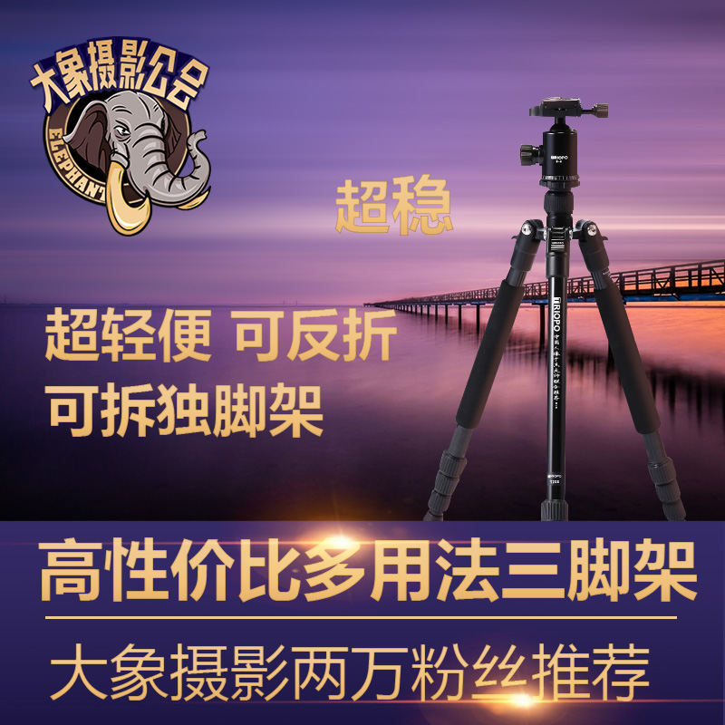 (Elephant Photography) Jiebao M2508 Professional Aluminum Alloy Self-timer Tripod Portable Monocular Camera Monopod