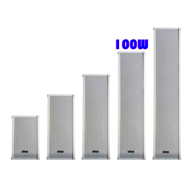100W Outdoor Sound Column Academy Magnesium Alloy Waterproof Column Campus Broadcast Speaker Square Sound Horn