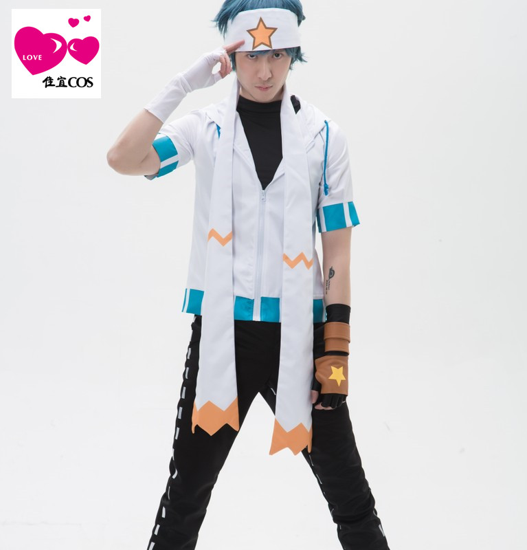 Thế giới vết sưng Lei COS quần áo thế giới gập người cosplay nam nữ quần áo hàng ngày Lei tóc giả tóc giả cosplay yasuo