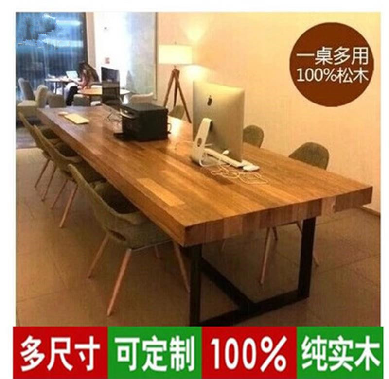 Solid Wood Dining Table And Chairs Combined Iron Art Dining Table American Dining Table Home Table Desk Meeting Table