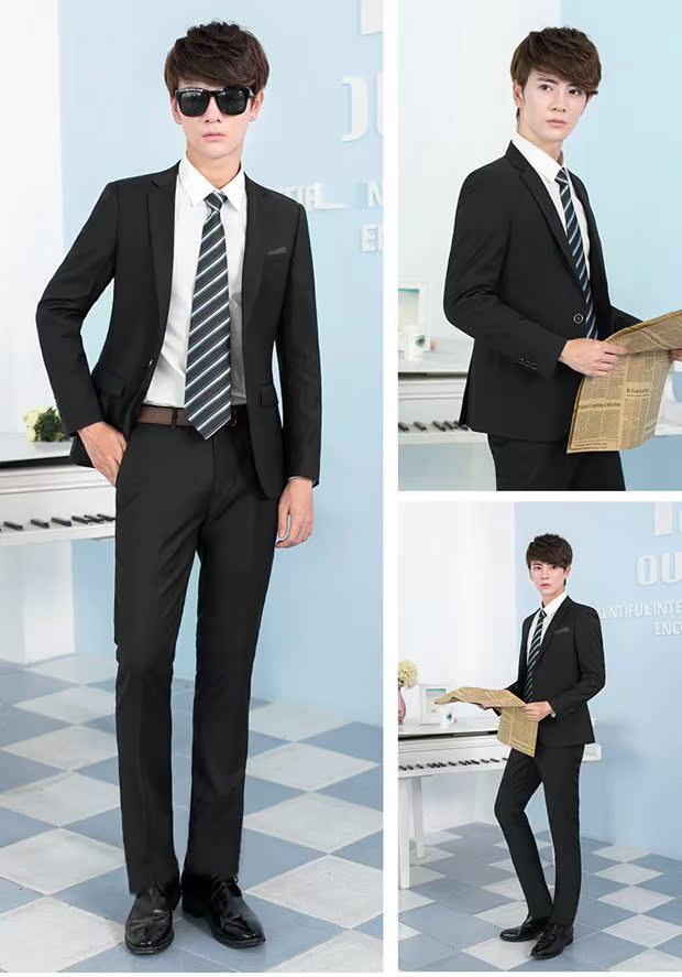 Bộ đồ vest nam phù hợp với bộ đồ hai mảnh Bộ đồ công sở mỏng phù rể shop thời trang nam 