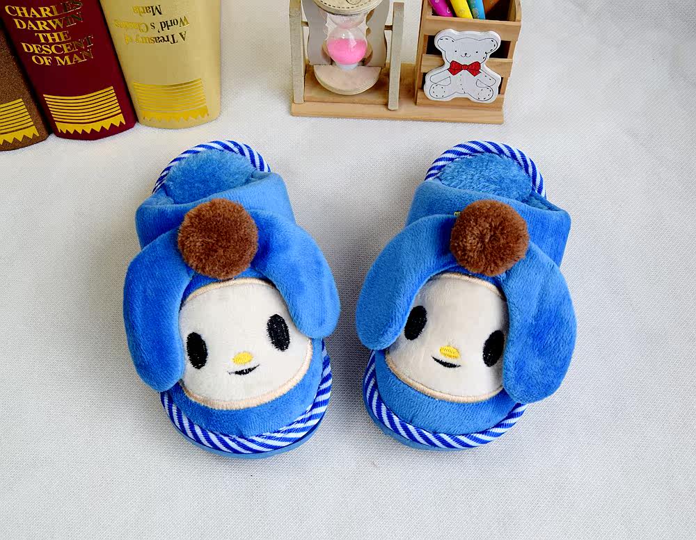 Pantoufles enfants en suède - semelle caoutchouc antidérapant - Ref 1018116 Image 18