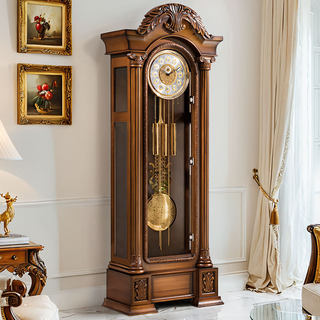 Weilingdi German Heimler Movement European-Style Floor Clock Living Room Mechanical Four-Tone Living Room Ornament Classical D006