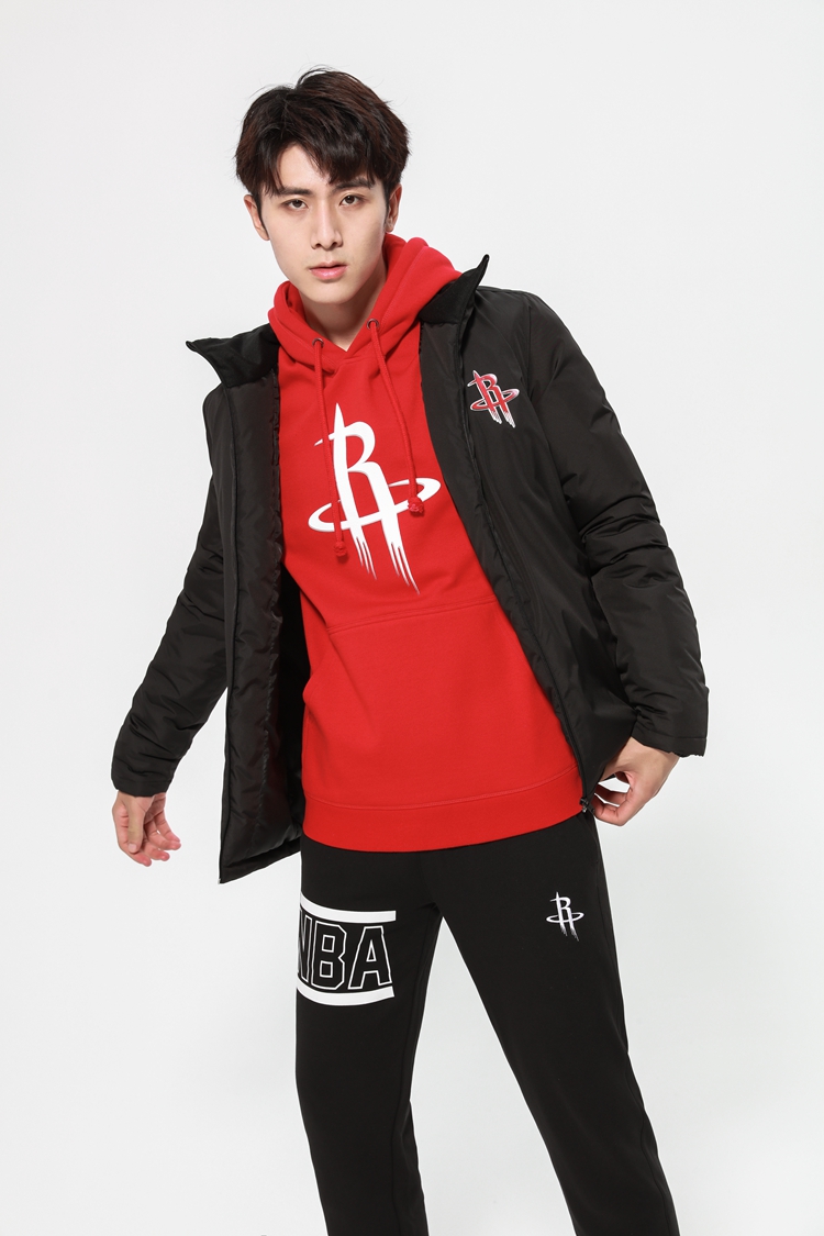 NBA mới mùa thu và mùa đông Rockets áo khoác cotton dày ấm áp cho nam - Quần áo độn bông thể thao áo phao nam 2020