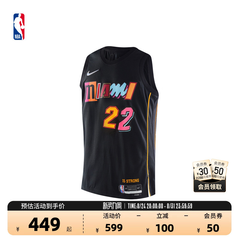 Nba Official Nike Nike 75Th Anniversary Edition Heat Butler Sw Fan Edition Jersey Basketball Uniform for Men Nba Official Nike Nike 75Th Anniversary Edition Heat Butler Sw Fan Edition Jersey Basketball Uniform for Men