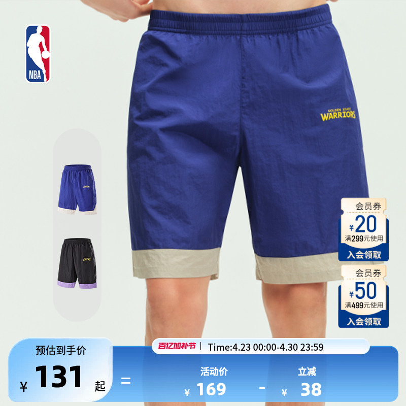 Nba Official Warriors/Lakers Team Culture Series New Men's and Women's Spring Sports Quick-Drying Shorts