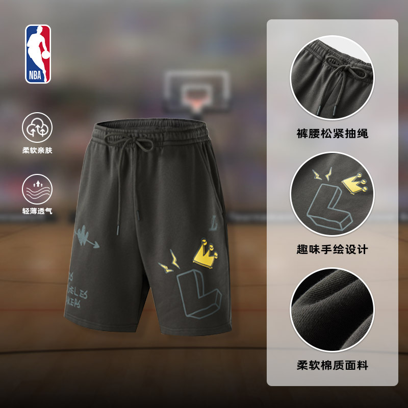 Nba Celtics/Lakers/Warriors Team Culture Series Couple Hand-Painted Loose 5-Point Shorts Nba Celtics/Lakers/Warriors Team Culture Series Couple Hand-Painted Loose 5-Point Shorts