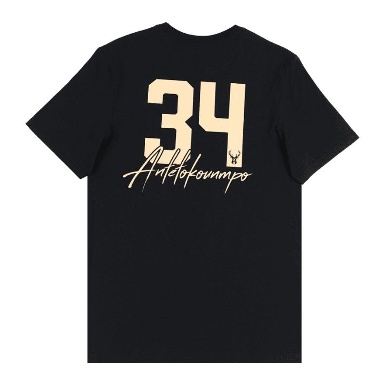 NBA New Summer Clinch Tee Love Series Bucks Adeto Kunbo Cotton Áo thun nam ngắn - Áo phông thể thao áo thun lining