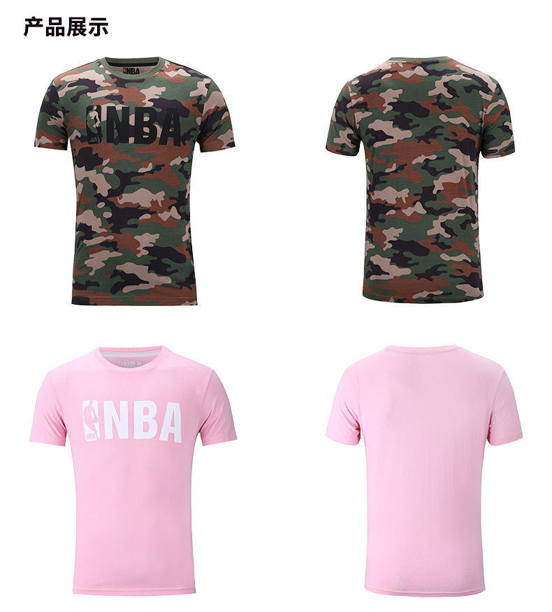 NBA quần áo xu hướng NBAlogo thể thao và giải trí ngắn tay vòng cổ T-shirt vài mô hình áo tank top gym nữ