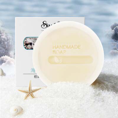 Goat's milk sea salt soap in addition to mites soap nourishing face men and women to mites full body black head Artisanal Essential Oils Soap