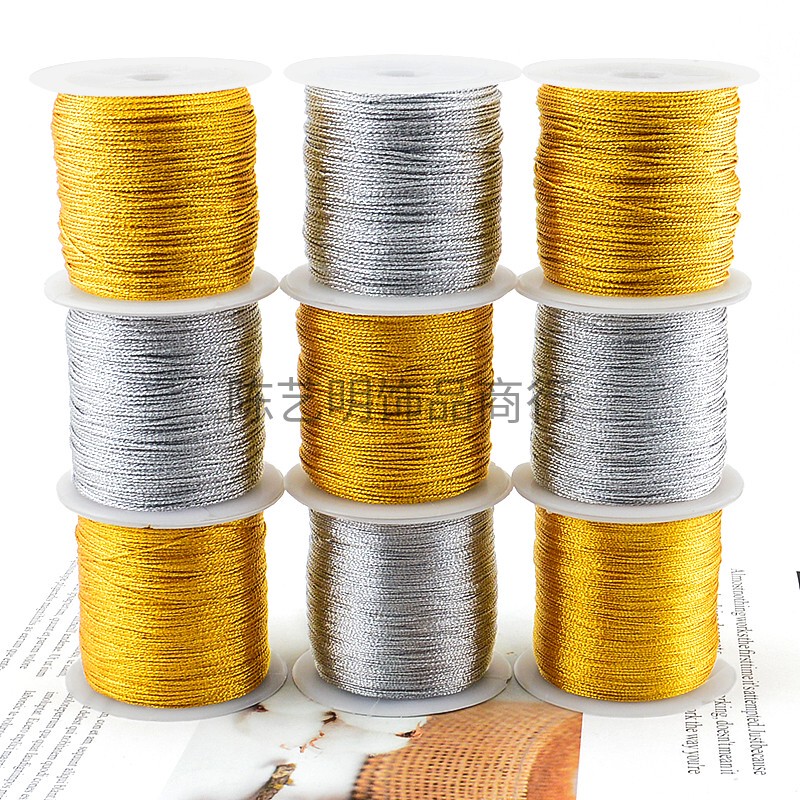 Gold Thread, Silver Thread, Handmade DIY Necklace, Bracelet, Coil Ring, Winding Thread, Embroidery Thread, Broom String, 369 Strands Gold Thread, Silver Thread, Handmade DIY Necklace, Bracelet, Coil Ring, Winding Thread, Embroidery Thread, Broom String, 369 Strands
