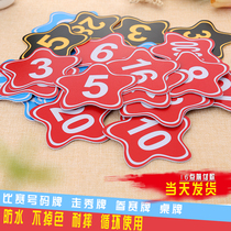  Competition number plate Digital model catwalk player chest card Live studio Dance examination waist card Cabinet table sticker number