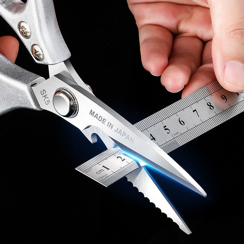 Scissors Japanese craft stainless steel household kitchen scissors multi-functional strong chicken and duck fish bone scissors large scissors