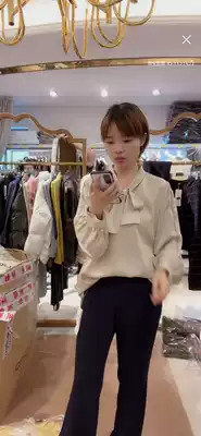 42-44-Ortif v V-neck sweet long sleeve inch shirt 160 bust 102 each size 4