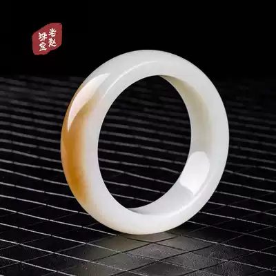 Xinjiang Hotan sheep jade bracelet women's natural ladies Russian white jade bracelet sugar jade bracelet Lao Zhao live broadcast