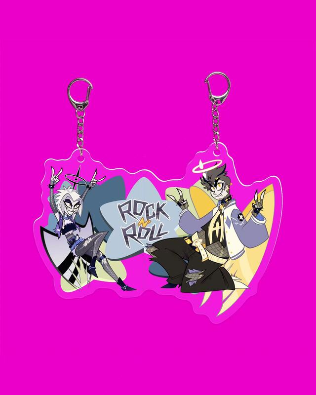 Hazbin Hotel Official Limited Edition Bff Double Keychain Pendant Flash Card