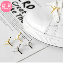 Metal shoelaces buckle fit sneakers clothes and hats Tide brand nike nike Jordan AJ brooch badge sneakers accessories
