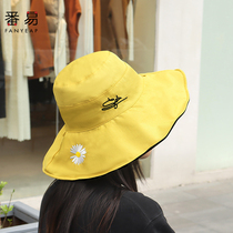 Cap Summer Sun Visor Korean version Fashion 100 lap casual cover Daisy Chamomile Sun Hat Spring Summer Bifacial Fisherman