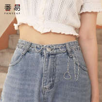 Love waist chain Joker metal JK belt decoration women dress waist with skirt pants summer accessories