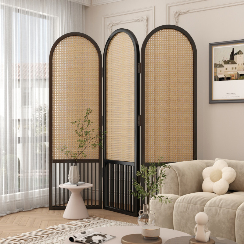 Французский ротанг экран дерево сложить мобильный вход Крышка гостиная декоративный Молчи домой Ходить в домашнее хозяйство простой современный