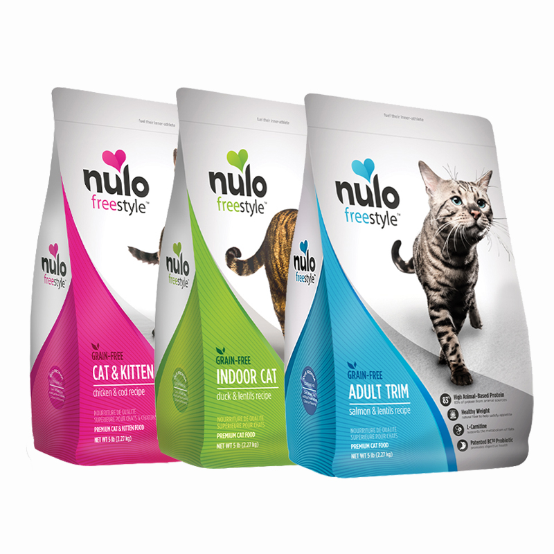 Nulo free natural grain-free whole cat food chicken nutrition fattening kitten adult cat imported raw meat food 5 pounds 12 pounds