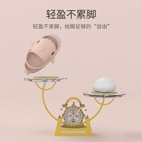 Трехмерная детская акула, детские нескользящие мультяшные сандалии на платформе, тапочки, мягкая подошва