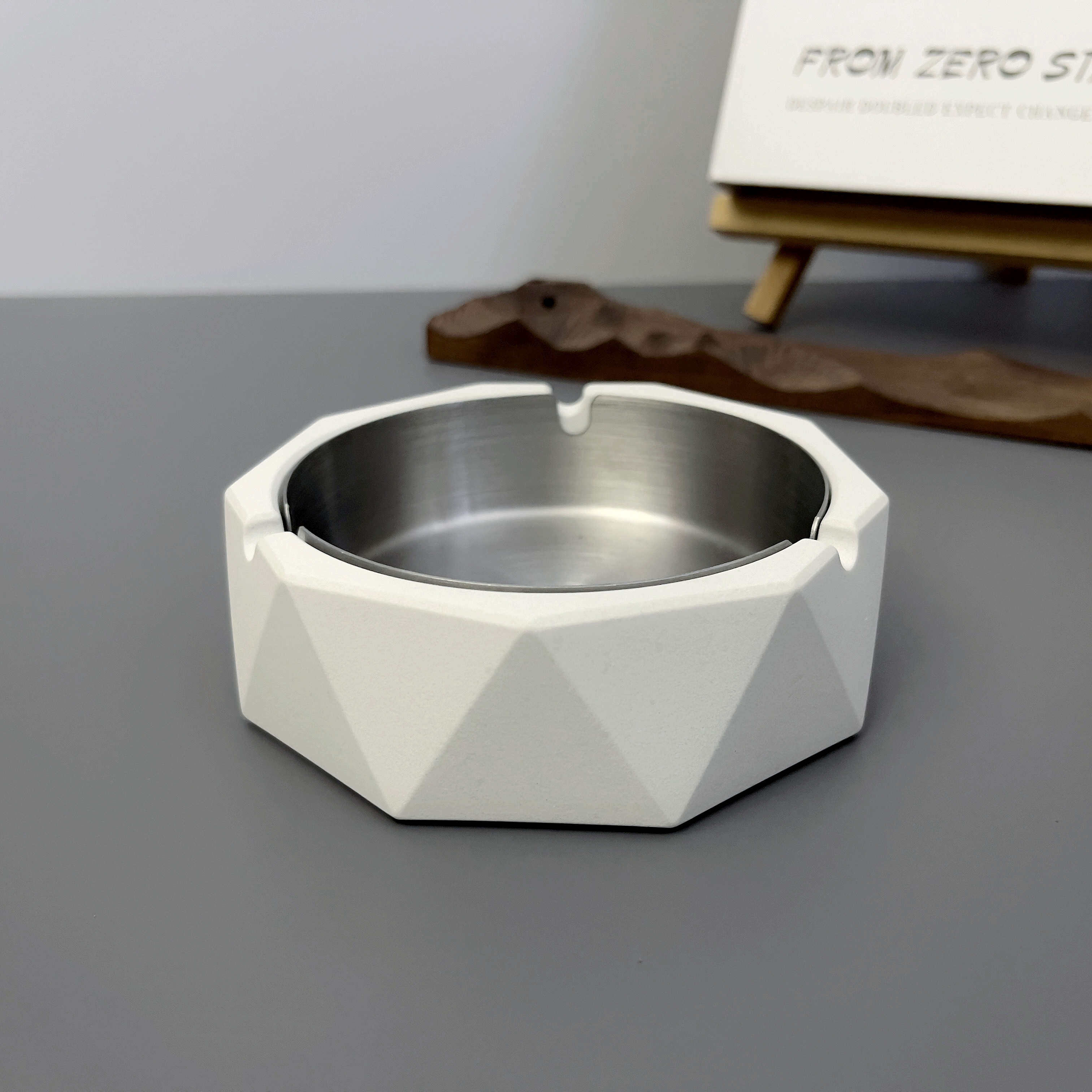 Home Living Room Hotel Minjuku Cement Ashtrays Anti-Fly Ash Nordic Ins Wind Smoke Cylinder Net Red Minima Light Extravagant-Taobao