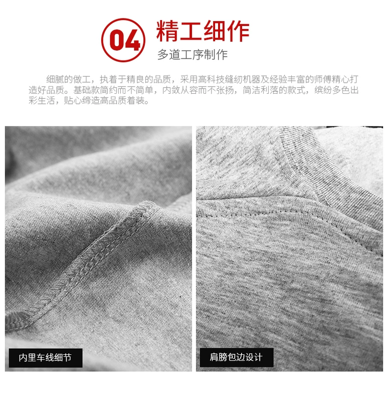 Yu Zhaolin cotton ngắn tay t-shirt nam cotton vòng cổ Hàn Quốc phiên bản của xu hướng tự trồng của nam giới kích thước lớn lỏng nửa tay áo sơ mi áo phông nam có cổ